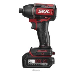 herramientas SKIL pwr core 20 kit de destornillador de impacto hexagonal sin escobillas, 20 V, 1/4 pulg. 26R6P40