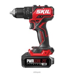 herramientas SKIL pwr core 20 kit de taladro percutor compacto sin escobillas, 20 V, 1/2 pulg. 26R6P12